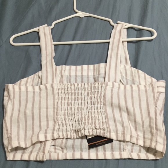 NWT Forever 21 Cream Cropped Tube Top Size S - Picture 7 of 8